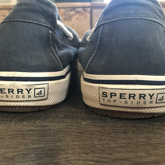 Sperry Top-Sider Men’s 12M Navy Blue Canvas Boat Shoes Casual Nautical Loafers - Picture 7 of 7